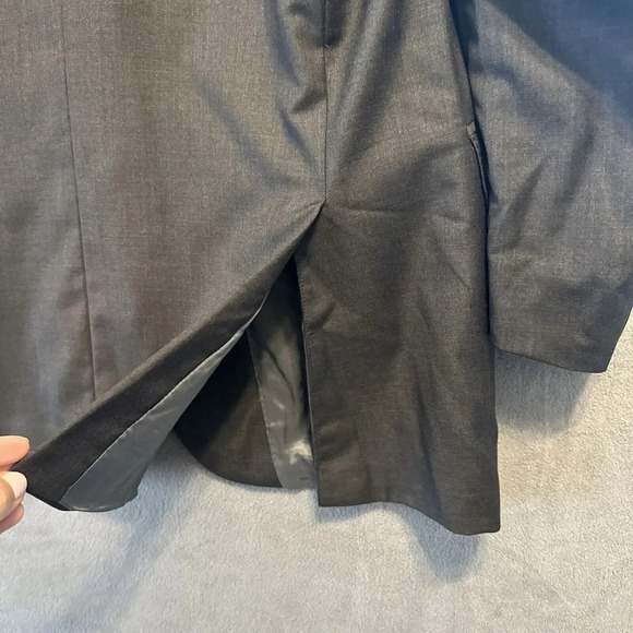 Peter Millar Blazer 100% Wool Mens 46L Sports Coat Suit Jacket Solid Gray Golf - Picture 7 of 12